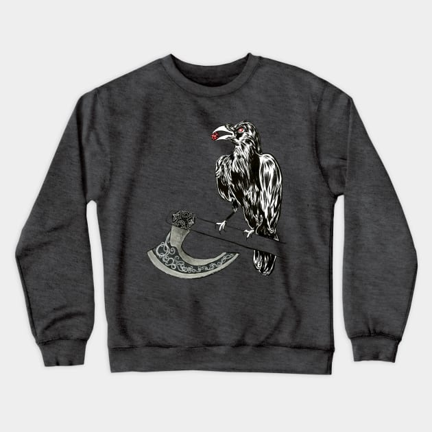 d20 Raven Crewneck Sweatshirt by Wingedwarrior